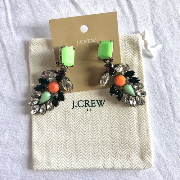 JCrew Square Neon Drop Earrings - Picture 1 of 3